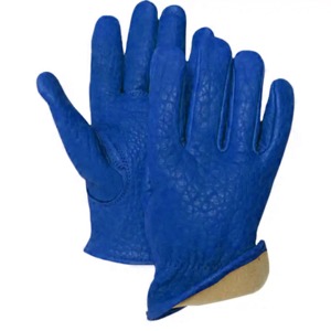 Guantes de Conducción Resistentes al Viento de Cuero Duradero para Otoño, Guantes de Trabajo para Exteriores con Patrón Impreso, Disponibles en Stock - Product Image 1