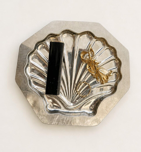 Plateau octogonal en argent, artisanal et luxueux, décoratif, pour bibelots, cadeau de mariage, accessoire, vente en gros - Product Image 1