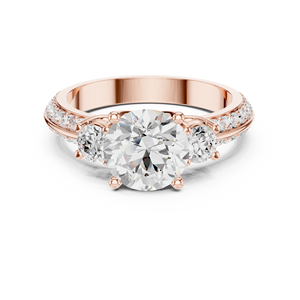 Bague en or 14 carats style Dump avec cristaux de strass Bijoux de déclaration de mode - Product Image 1