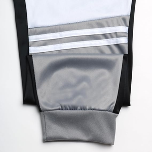 Black <b>White</b> Color Block Zip Front Kids Tracksuits Breathable Performance Fabric Elastic <b>Joggers</b> Lightweight Kids Tracksuits - Product Image 5