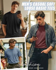 Camiseta Casual de Algodón para Hombre, Manga Corta, Cuello Redondo, Color Sólido, Transpirable, Cómoda, para Uso Diario, Fabricante de Ropa - Product Image 6