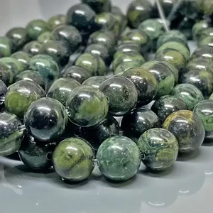 Cuentas de Jaspe Kambaba Natural de 6mm, Lisas, Grado AAA, 15 Pulgadas, Color Verde Negro, Marca Chakralume, Rajasthan, para Joyería - Product Image 2