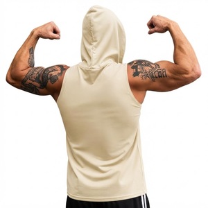 Sudadera sin mangas para hombre, de felpa francesa, algodón, corte muscular, para gimnasio, entrenamiento deportivo, marca privada, venta al por mayor de fábrica - Product Image 6