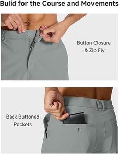 Short de golf pour homme de haute qualité, séchage rapide, fermeture par boutons et fermeture éclair, léger, coupe classique, couleur personnalisée - Product Image 3