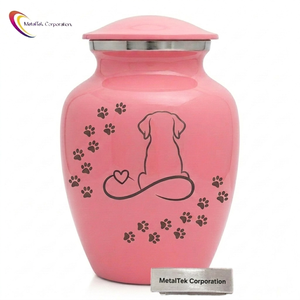 Trending <b>Pet</b> <b>Memorial</b> Cremation Urns Premium Aluminum Custom Enamel Dog & Paw Print Threaded Lid Durable Keepsake Ashes Jars Urn - Product Image 5