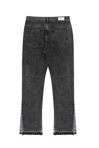 Jean en denim décontracté pour homme de qualité supérieure, coupe bootcut, avec broderie, séchage rapide, fermeture boutonnée, coupe décontractée ajustée - Product Image 2