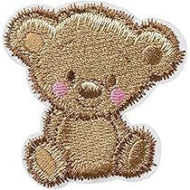 Cute <b>Bear</b> Embroidered Iron-On Patch With <b>Flowers</b> And Overalls Nonwoven Felt Applique For Gifts - Product Image 6