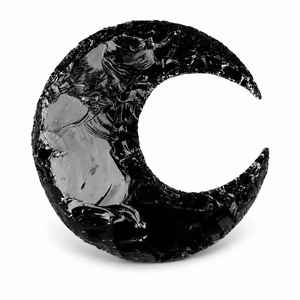 Sculpture de lune en obsidienne noire naturelle de 100 mm, pierre semi-précieuse polie, artisanat décoratif - Product Image 4
