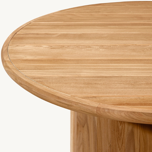 Outdoor <b>Round</b> Dining <b>Table</b> with Strong Modern Minimalist Design Durable Teak Wood Construction Best-Selling Furniture - Product Image 6