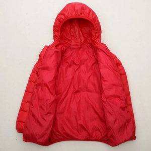 Chaqueta Acolchada Roja con Capucha, Unisex, Invierno, Casual, Cierre de Cremallera, Relleno de Poliéster, Resistente al Viento, Color Sólido, Corte Regular - Product Image 6
