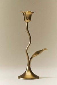 Élégant Chandelier en Métal Doré en forme de Tulipe, Porte-bougie conique en Laiton, Centre de Table de Mariage de Luxe, Décoration pour Fêtes et Maison - Product Image 4