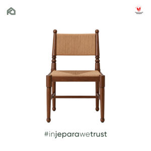 Silla de Comedor de Madera de Teca Sólida Clásica Americana Vintage de Lujo con Asiento y Respaldo de Cuerda Tejida Natural para Hogar, Restaurante, Hotel - Product Image 2