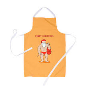 KVR Tissu de haute qualité imprimé de haute qualité Nouveau tablier personnalisable de Noël Eng - Product Image 1