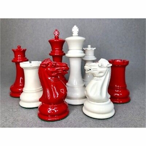 Pièces d'échecs en bois lestées de qualité supérieure, fabriquées à la main, ensemble Staunton, roi de 95 mm, cavalier en bois, pièces d'échecs de tournoi, vente en gros - Product Image 4