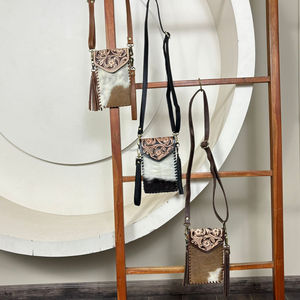 Bolso Bandolera de Cuero Vacuno Repujado a Mano Estilo Occidental, Diseño Único, Correa Ajustable, Bolso Pequeño Hecho a Mano para Mujer - Product Image 5
