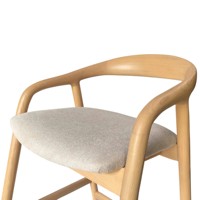 Chaise de bar en teck indonésien de qualité supérieure, tabouret de comptoir en bois massif pour îlot de cuisine, café, restaurant, exportation de meubles OEM ODM