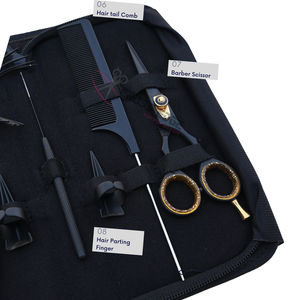 Kit d'outils pour extensions capillaires de styliste : Pince à sertir MicroLink 7-en-1, Aiguilles à coudre courbées, Peigne à queue, Ciseaux à fil pour séparation - Product Image 4