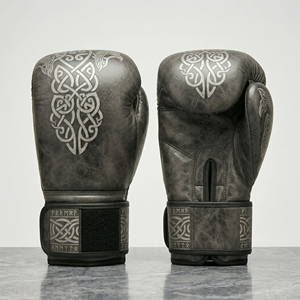 Guantes de Boxeo de Cuero con Diseño de Dragón Grabado, Cierre de Cordones en la Muñeca, Impermeables, Protección UV, para Uso en Exteriores, Entrenamiento, Alta Calidad Premium - Product Image 1