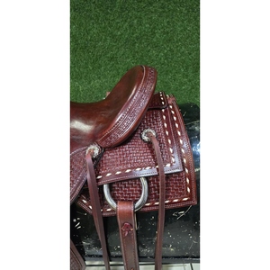 Silla de Montar de Estilo Occidental para Entrenamiento de Caballos, Cuero Premium, Equipo Ecuestre, Hecho a Mano, Proveedor Mayorista OEM - Product Image 3