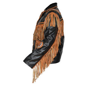 Factory Directly Provide Plus Size XL Men's Sheep Skin Suede <b>Leather</b> <b>Jacket</b> Breathable Eco-Friendly <b>Winter</b> Zipper Closure Tassel - Product Image 6