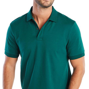 Chemises polo pour hommes, été, couleur unie, col rabattu, boutons, manches courtes élastiques, qualité supérieure, tenue de bureau, chemise polo - Product Image 2
