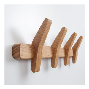 Wood Coat Hook Hanger Top Sale Household Wholesale New Popular Wood Coat Hook High Quality Hanging <b>Clothes</b> Caps Hook - Product Image 3