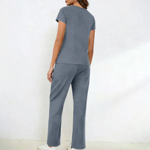 Uniformes Médicos Elásticos de Spandex a la Moda al por Mayor, Uniformes de Enfermería, Uniformes Tejidos para Doctores - Product Image 6