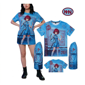 เสื้อยืดผู้หญิงไซส์ใหญ่ลายมัดย้อมสีพื้น ผ้าฝ้ายฟอกขาว 100% รับสกรีนโลโก้ BD แบบซับลิเมชั่น ลายขนนก - Product Image 5