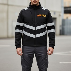 Chaqueta de seguridad reflectante para hombre, de manga larga, para trabajo en la industria de la construcción - Product Image 2