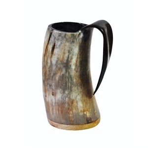 Tasses à boire en corne de buffle personnalisées de haute qualité, fabriquées à la main, écologiques, élégantes, avec un design animalier et nautique, tasses à bière en cadeau - Product Image 4