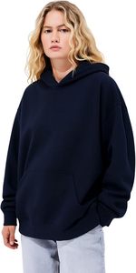 Conjunto de Sudadera con Capucha Extra Grande para Mujer, Estilo Vintage, Color Sólido, Felpa de Algodón, Ropa Deportiva Informal de Otoño con Bolsillos - Product Image 3