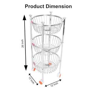 Panier de rangement en métal thermolaqué antirouille, élégant organisateur d'étagère pour la maison - Product Image 5