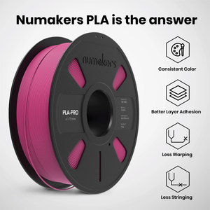 Filament d'impression 3D Numakers PLA Pro Magenta de qualité supérieure, 1 kg, 1,75 mm, tiges en plastique, matériau premium pour FDM haute précision - Product Image 2