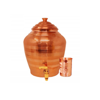 Distributeur d'eau isotherme élégant en cuivre, alimenté par piles, écologique, avec robinet, pour la cuisine, design vintage