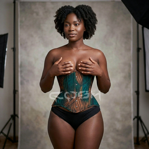 <b>Underbust</b> Steelboned Printed Waist Training And Fashion Wear Corset - Product Image 2