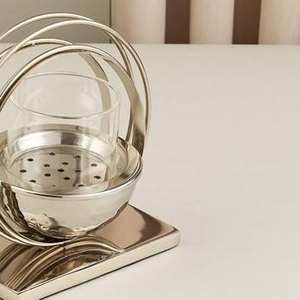 Quemador de Incienso Bakhoor con Marco de Metal y Cuenco de Vidrio, Quemador de Oud, Aromaterapia, Decoración para el Hogar, Exportación - Product Image 6