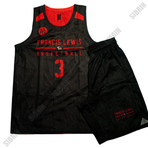 Uniformes de basket-ball personnalisés Sibrin en gros |   Maillots et shorts d'équipe avec logo, nom et numéro |   Ensemble de basket-ball réversible sublimé USA - Product Image 2