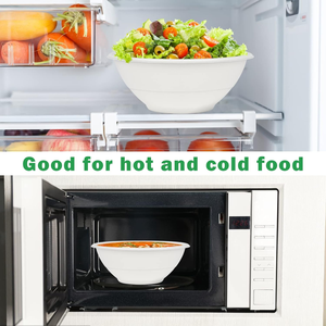 <b>Large</b> Disposable <b>Bowls</b> Compostable Heavy Duty Hot Soup White Modern Party Microwavable Safe <b>Salad</b> BPA FREE Eco-friendly - Product Image 3