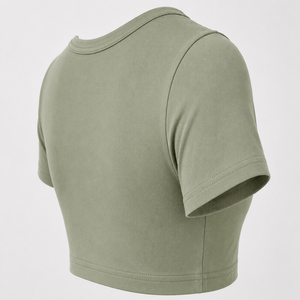 Camiseta Corta Holgada para Mujer, Informal, Transpirable, 100% Algodón, Ecológica, Proveedor OEM - Product Image 4