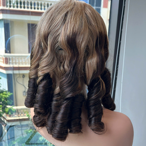 Peluca de cabello humano real, extensión de cabello rizado hinchable, la mejor opción para extensiones de cabello de mujer - Product Image 6