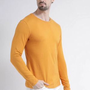 Camiseta de Manga Larga para Hombre de Alta Calidad, 100% Algodón, OEM, Estilo Informal para Fitness, Manga Larga, Lisa, para Uso en Exteriores - Product Image 5
