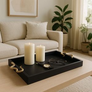 Multi-Purpose Black Resin Art Deco Wedding Display <b>Tray</b> - Product Image 4