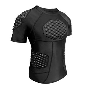 Camiseta Deportiva Profesional de Compresión con Relleno en las Mangas Cortas, Protección Deportiva, Poliéster y Elastano - Product Image 3