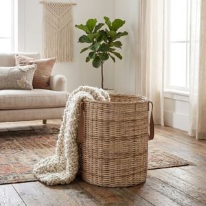 Round <b>Rattan</b> <b>Baskets</b> Wholesale Handmade Woven <b>Storage</b> Organizer for Home Retail Display OEM Manufacturer with Durable Designs - Product Image 6