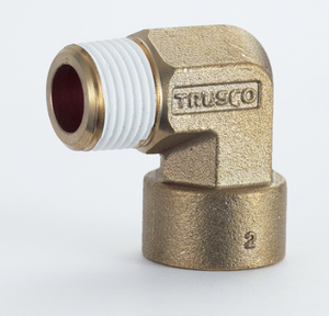 Raccord coudé fileté TRUSCO, filetage extérieur x intérieur, en laiton, série TN - Product Image 1