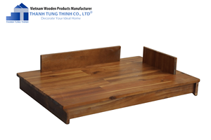 Comedero Elevado de Madera Thanh Tung Thinh para Mascotas, con Tazones de Acero Inoxidable, Impermeable, Ecológico y Duradero para Perros y Gatos, Interior/Exterior - Product Image 6