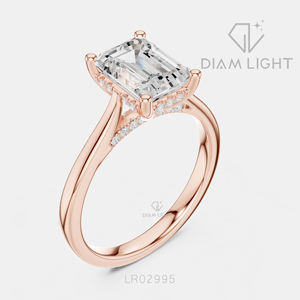 Bague de fiançailles et de mariage pour femme, cadeau de bijoux, certifiée IGI, diamant de laboratoire taille émeraude 2,08 carats, ensemble de bagues en or blanc 14 carats - Product Image 4