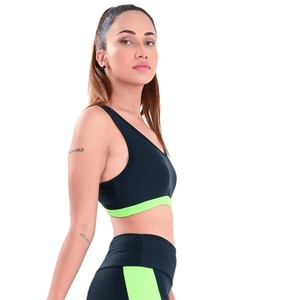 เสื้อชั้นในกีฬาไร้ตะเข็บสำหรับผู้หญิงไซส์ใหญ่ น้ำหนักเบา สวมใส่สบาย ระบายอากาศได้ดี ดีไซน์โลโก้ด้านหน้า เหมาะสำหรับออกกำลังกายประจำวัน โยคะ และฟิตเนส - Product Image 2