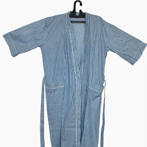 Bata Kimono de Algodón 100% Tejido Transpirable con Estampado de Dibujos Animados para Mujer, Camisón de Verano Hecho a Mano ODM con Cuello en V y Cintura Elástica, Largo Completo/Hasta la Rodilla - Product Image 1