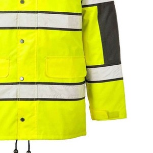 เสื้อฮู้ดนิรภัยผู้ชายขายดี ANSI Class 2 ไฟ LED กระพริบ น้ำหนักเบา ผ้าฝ้ายฟลีซกันยับ ชุดทำงาน ปรับแต่งได้เต็มที่ ทนทาน - Product Image 6